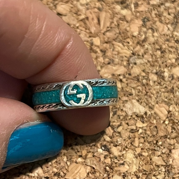 GUCCI 925 Silver Interlocking G Ring- Size 11/US 5 3/4 - Picture 11 of 12